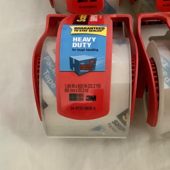 Scotch Moving Storage Packing Tape-6 Rolls Heavy Duty Shipping Packaging Tape. - Picture 4 of 10